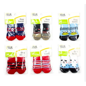 202952-ALLY PAWS KÖPEKLER İÇİN KAYMAZ TABANLI ÇORAP 4LÜ (M)